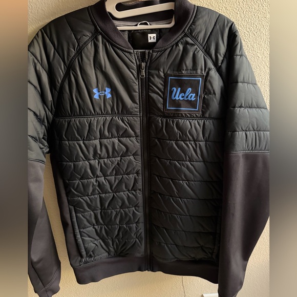 Under Armour Other - Under Armour Black Quilted Jacket with Blue UCLA Patch